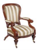 A Victorian mahogany armchair