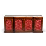 Y A Victorian rosewood inverted breakfront side cabinet