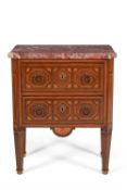 Y Y A kingwood, satinwood and marquetry inlaid petit commode in Louis XV style