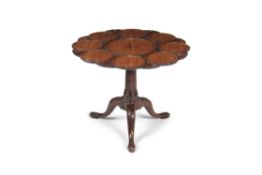 A George III mahogany tripod supper table