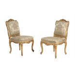 A pair of French side chairs in Louis XV style