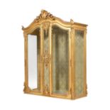 A French carved giltwood display cabinet