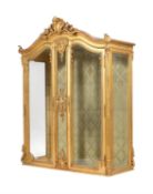 A French carved giltwood display cabinet