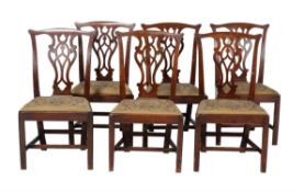 A companion set of six mahogany dining chairs