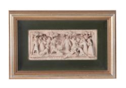 A Victorian sculpted terracotta relief by George Tinworth for Doulton & Co