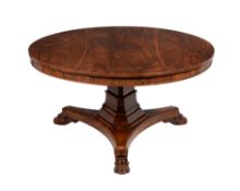 Y Y An early Victorian rosewood centre table