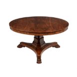 Y Y An early Victorian rosewood centre table