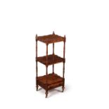 Y A Victorian rosewood three tier whatnot