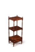 Y A Victorian rosewood three tier whatnot