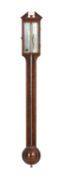 A George III mahogany mercury stick barometer