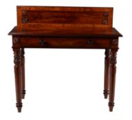 A William IV mahogany side or serving table