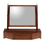 Y A George IIII partridge wood and ivory mounted dressing mirror