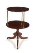 A George IV mahogany two-tier whatnot