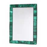 A rectangular easel mirror