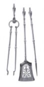 A set of George III steel fire tools