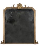 A Victorian giltwood and composition wall mirror