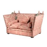 An upholstered Knole sofa