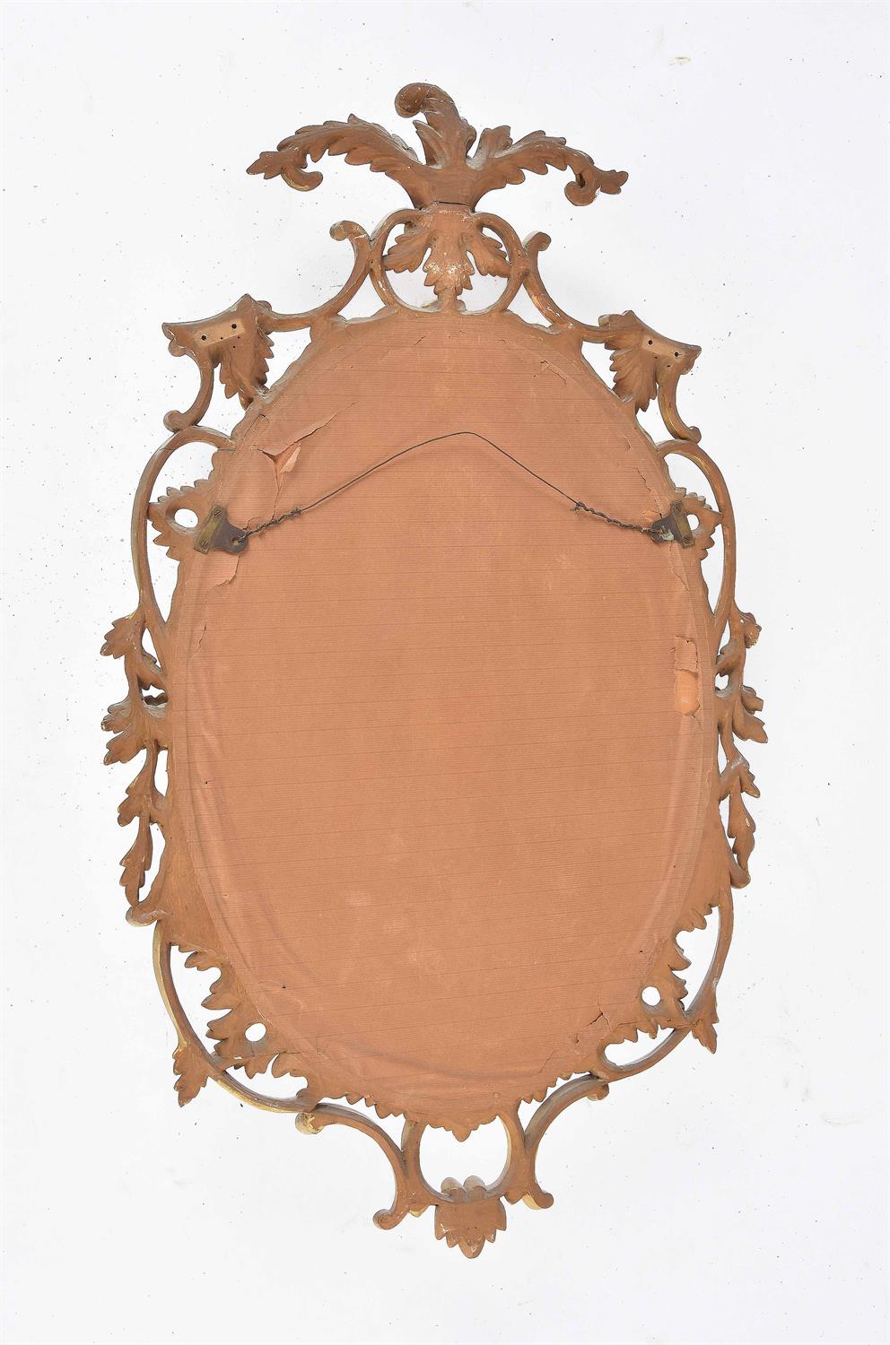 A George III giltwood oval mirror - Image 2 of 2