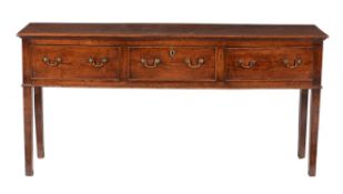 A George III elm dresser base