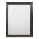 Y An ebony rectangular wall mirror