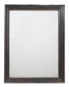 Y An ebony rectangular wall mirror