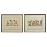 A set of four Napoleonic caricatures