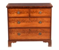 A mahogany chest of drawers