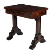 A George IV mahogany draw-leaf table