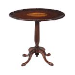 A mahogany and inlaid occasional table