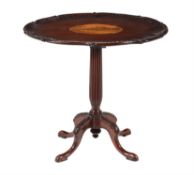 A mahogany and inlaid occasional table