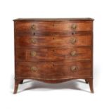 Y Y A George III mahogany serpentine fronted chest of drawers