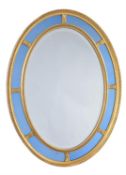 A giltwood and composition marginal wall mirror