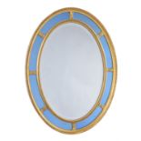 A giltwood and composition marginal wall mirror