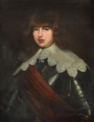 After Justus Sustermans , Portrait of Prince Waldemar Christian of Denmark in armour