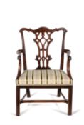 A George III mahogany armchair
