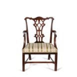 A George III mahogany armchair