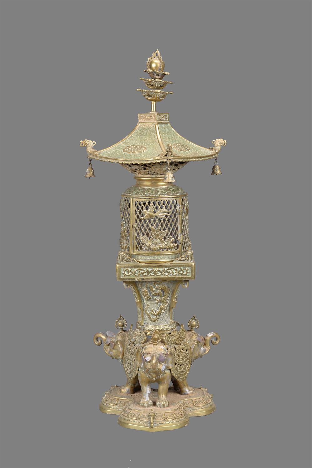 A Japanese Bronze Lantern