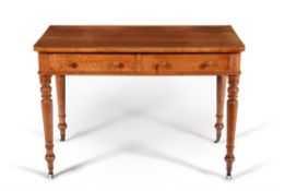 A Victorian bird's-eye maple dressing table