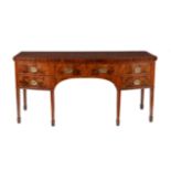 A George III mahogany and crossbanded sideboard