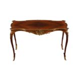 Y A rosewood and ormolu mounted low centre table in Louis XV style