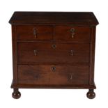 A William III oak chest of drawers