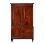 A George III mahogany linen press