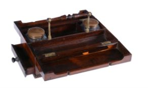 Y A Regency rosewood desk tidy