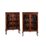 A pair of mahogany bookcases