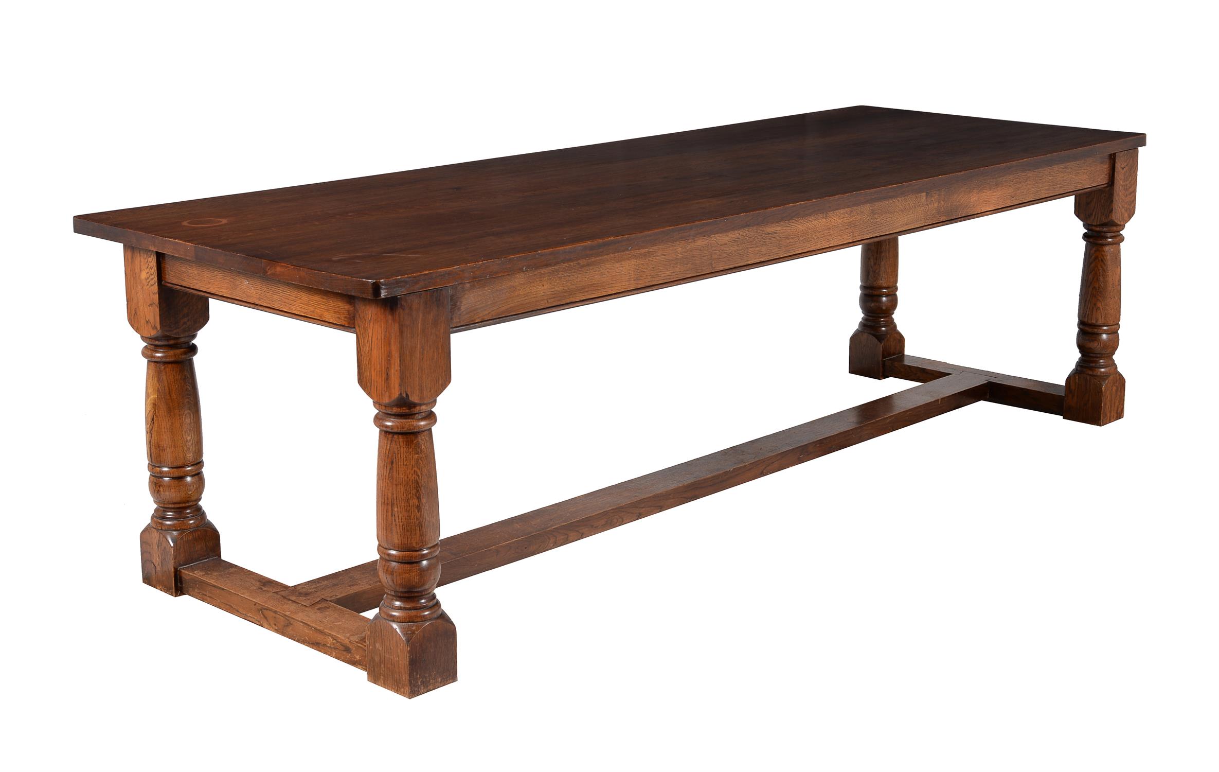 An oak refectory table