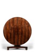 Y Y A George IV rosewood circular centre table