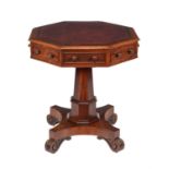 A George IV mahogany octagonal library table