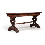 A William IV mahogany library table