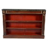 Y A rosewood and gilt metal mounted open bookcase in Regency taste