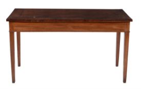 A George III mahogany and line inlaid side or serving table